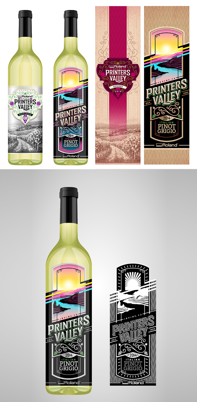 wine bottle designs matte and gloss