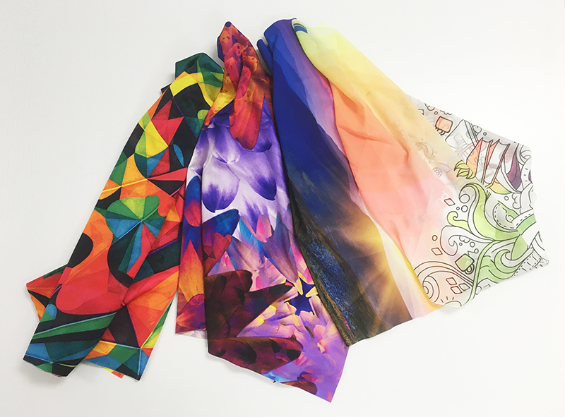 dye sublimated fashion scarves