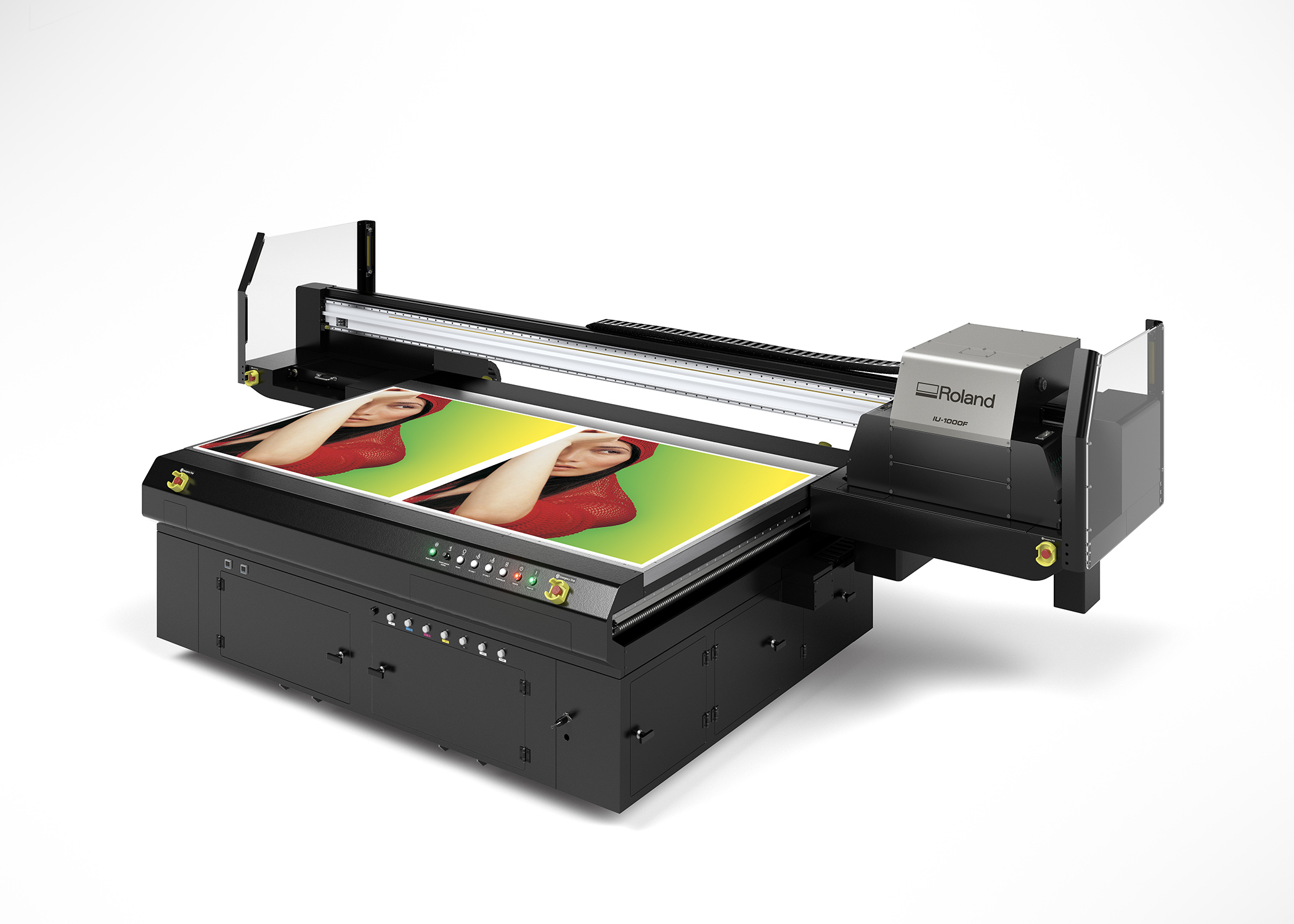 La recientemente lanzada impresora UV de cama plana de altos volúmenes de producción IU-1000F de Roland DGA