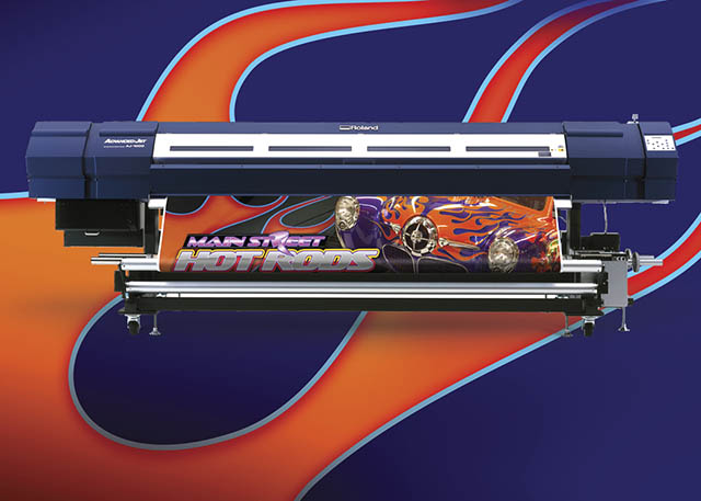2006 Roland introduces its fastest grand-format printer to date, the 104" AdvancedJET AJ-1000 featuring EcoXtreme solvent ink.