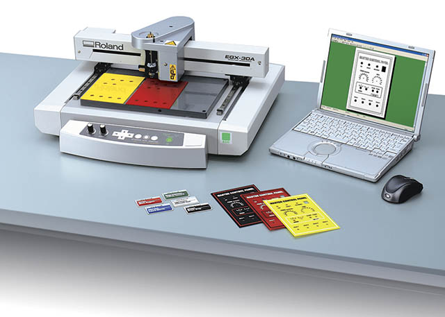 2009 Roland introduces the EGX-30A desktop engraver for entry level engraving.