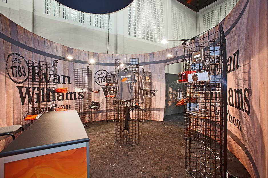 Orbus Exhibit & Display Group Evan Williams fabric barrel interior