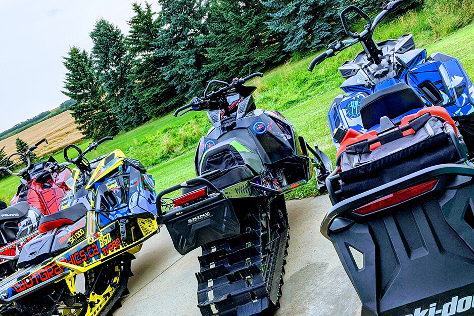 Wide Open Throttle Graphics uses its Roland DG TrueVIS VG2-540 to produce colorful snowmobile wraps.