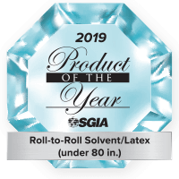 2019 Product of the Year - Roll-to-Roll Solvent/Latex under 80 in